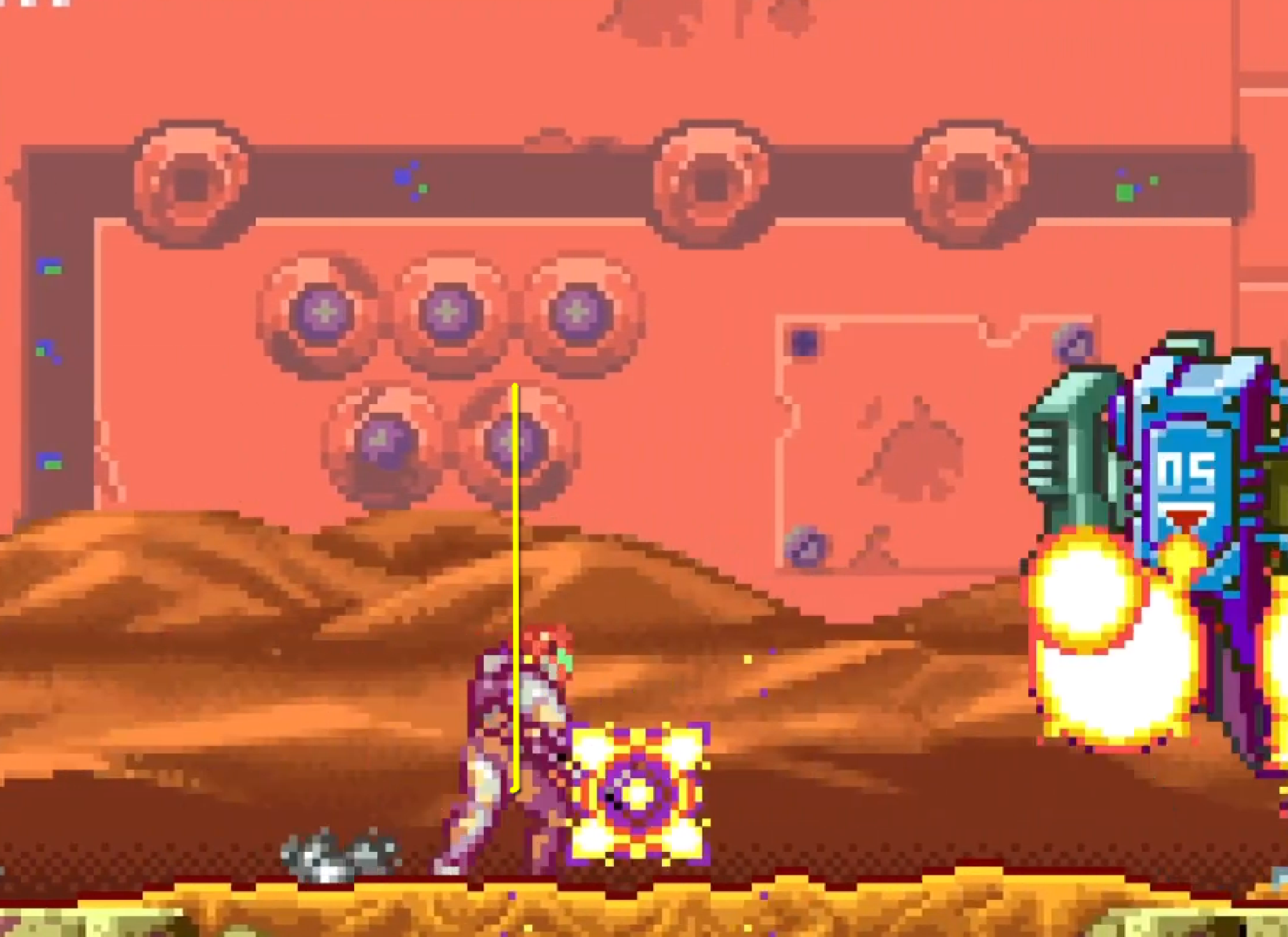 Start the initial jump when Samus is at the center of the bottom right blue circle pad in the background.