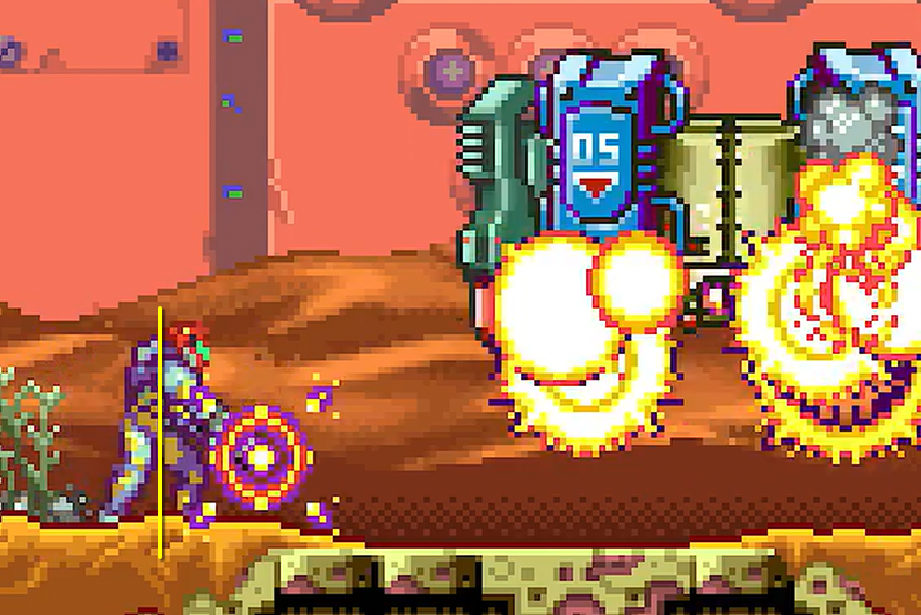 Without High-Jump, start the initial jump when Samus is at the center of the right sand hill.